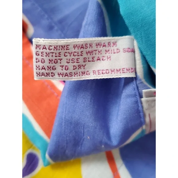 Vintage Laura Jayne Citrus Tropical Fruit Hawaiian Shirt 14 Beach 90s Maximalist - Picture 8 of 8